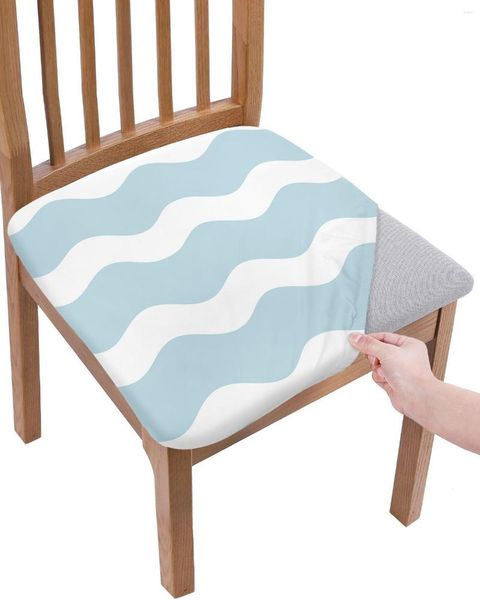 Fodere per sedie Sky Blue Ripple Waves Elasticity Cover Office Computer Seat Protector Case Home Kitchen Dining Dining Slipcovers