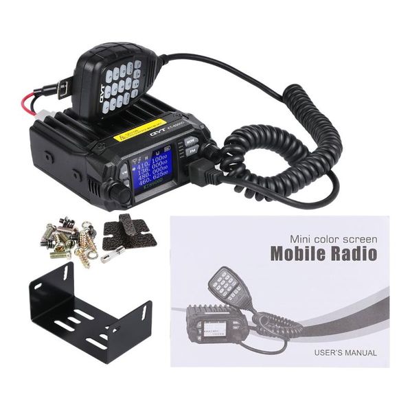 Walkie Talkie schermo a colori per auto Quad Display 25W Dual Band UHF/VHF Mini radio mobile KT8900D