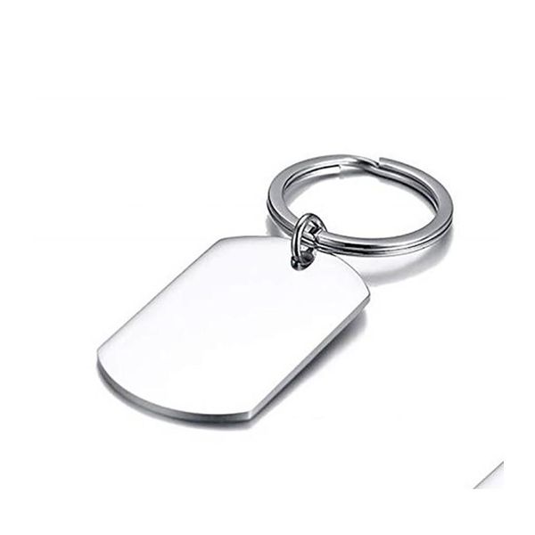 Charms Custom Персонализированная гравюра из нержавеющей стали очарование для ожерелья для ключей моды Blank Dog Tag военная подвеска DIY DHU1M