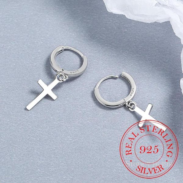 Hoop Ohrringe Koreanische 925 Sterling Silber Kreuz Für Frauen Kinder Studants 2023 Hochzeit Schmuck Geschenk Weibliche Pendientes