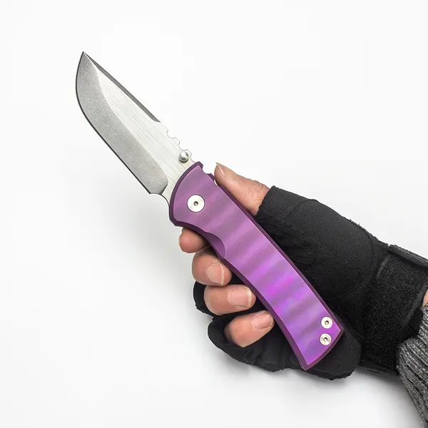 Limitierte benutzerdefinierte Version Chaves Redencion 228 Klappmesser S35VN Drop Point Klinge Persönlichkeit Titan Griff Outdoor-Ausrüstung Taktische Überlebenswerkzeuge Taschen-EDC