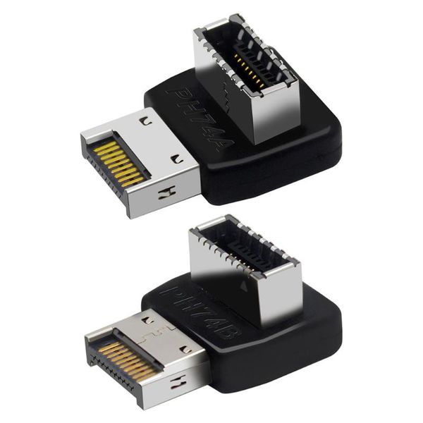 Cavi per computer Connettori Adattatore intestazione interna USB tipo C anteriore con convertitore da 90 gradi Shell 3.1 tipo E per connettore scheda madreCom