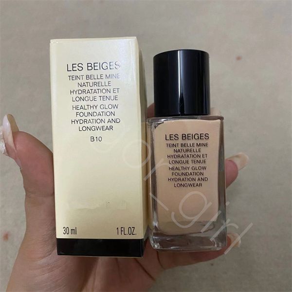 Les Beiges Brand Fundação GLOW Hidratação à prova d'água BD01 B10 Fundação líquida de maquiagem Girl 30ml 1fl.oz Cosméticos