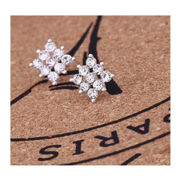 Estuda￧￣o criativa Ear Studs Fashion Snowflake Beer Crystal Rhinestone P￩rola Brincos 587 J￳ias de entrega de gota T2 DHPDS DHPDS