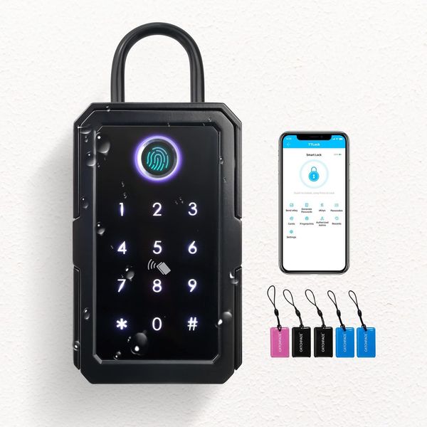 Smart Lock Outdoor Impermeabile Sicurezza sicura Blocco di archiviazione password intelligente Tuya o TTLock APP Key Box Scatola antifurto 230206