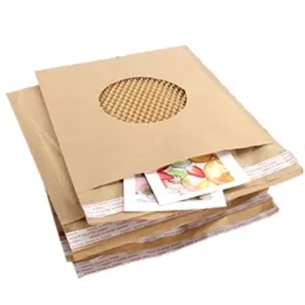 Buste imbottite imbottite per posta in carta a nido d'ape ondulata Borsa per buste Kraft compostabile ecologica