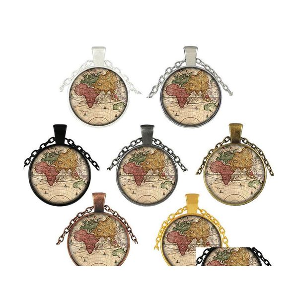 Подвесные ожерелья Древнее мировое колье ожерелья ручной работы пиратской сокровищ