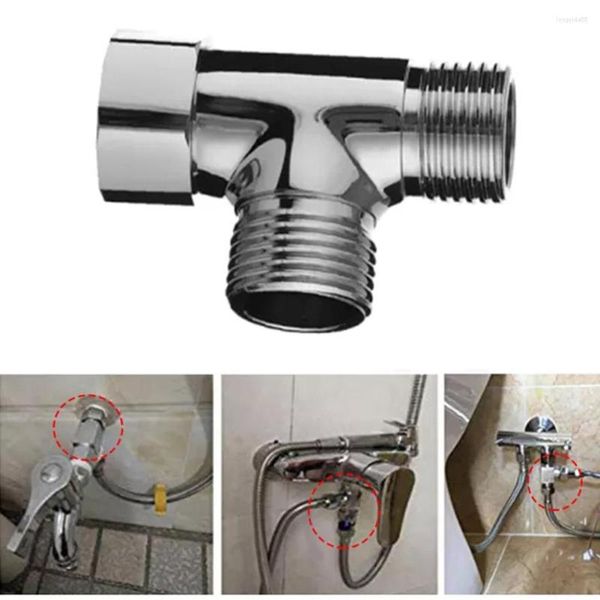 Küchenarmatur 3 Wege Messing Chrom Diverter Spüle Splitterventil Wasserhahnanschluss für Toiletten Bidet Duscharmaturadapter