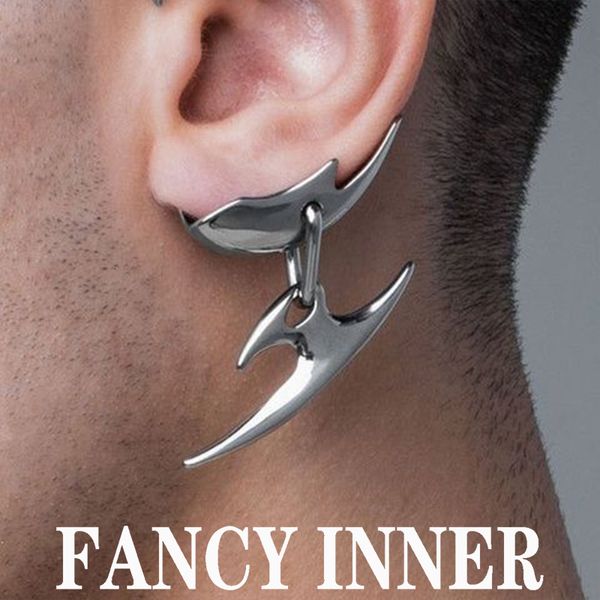 Ear Cuff Cyberpunk Ear Clip Dagger Earless Piercing Silver Color Metal Brinco para Mulheres Homens Casal Jóias Legal 230206