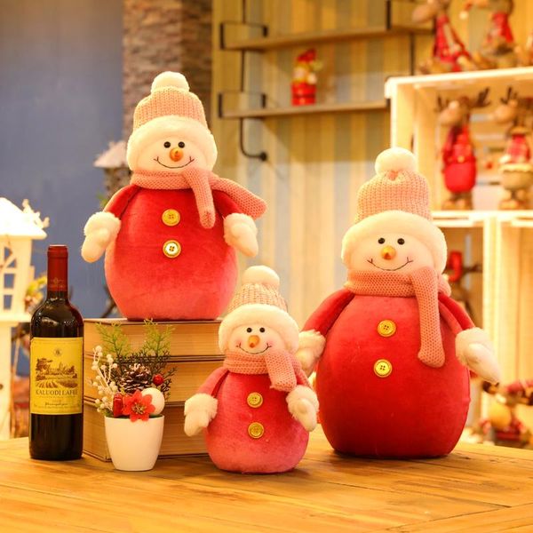 Decorazioni natalizie Bambole di grandi dimensioni Retrattile Babbo Natale Pupazzo di neve Giocattoli Figurine di Natale Regalo per bambini Albero rosso Ornamento NavidadNatale