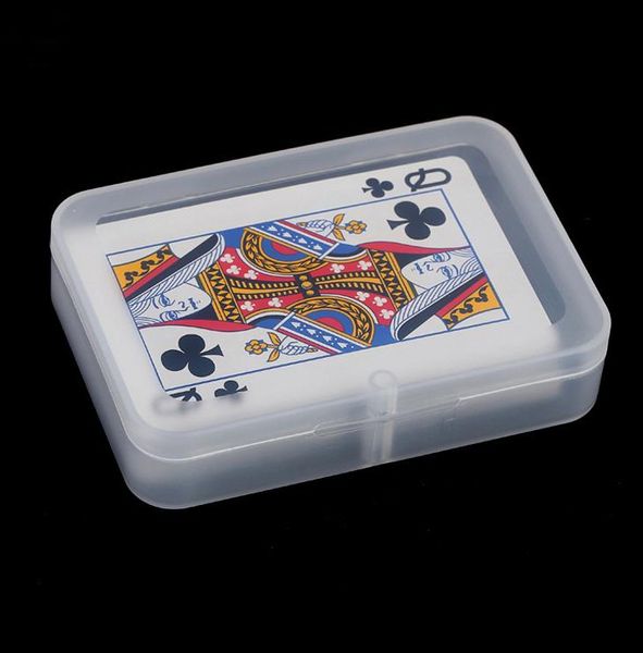 Caixa de pl￡stico retangular Cart￵es de jogo transparentes caixas de armazenamento PP de embalagem SN4294
