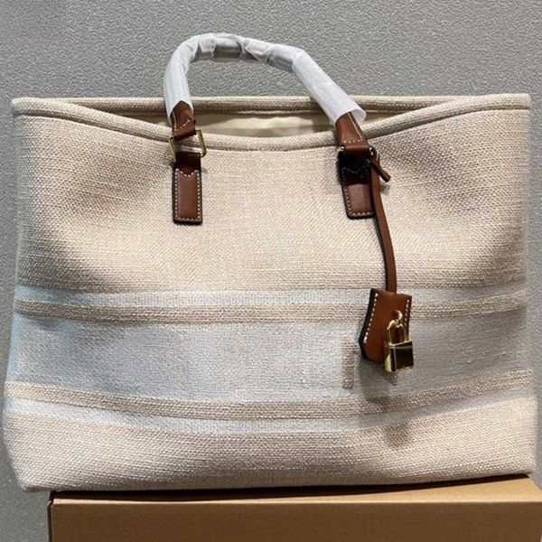 Damen-Handtasche, Designer-Leinwand-Einkaufstasche mit großer Kapazität, 42 cm, luxuriöse Einkaufstaschen, modische Unterarm-Schulter-Strandtasche