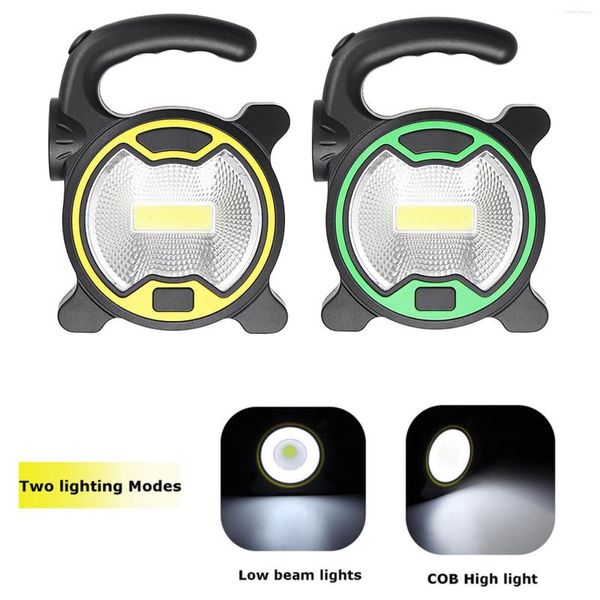 Tragbare LED COB Camping Laterne Seite Taschenlampe Outdoor Arbeit Lampe Zelt Licht Für Wandern Angeln Radfahren Notfall