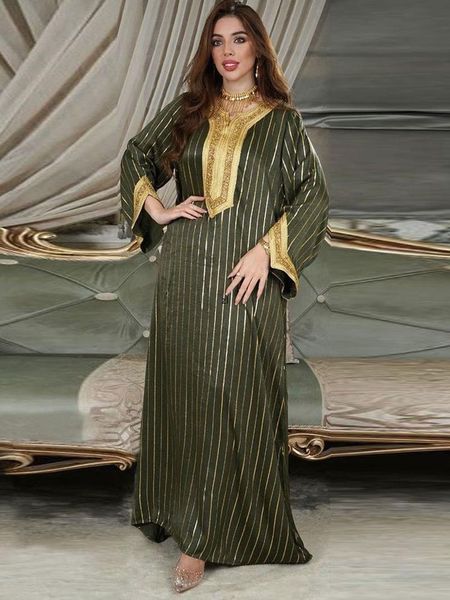 Sıradan Elbiseler Elmas Kaftan Arap akşamı uzun elbise Kadın Kadife Satin Jalabiya Suudi Dubai Partisi Robe Müslüman Fas Kaftan Ramazan AB