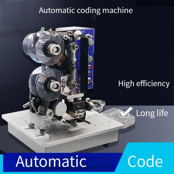 Máquina semiautomática de carimbo quente, 220v, codificação de fita, personagem, código quente, fita, codificação de data, máquina de impressão, 150w
