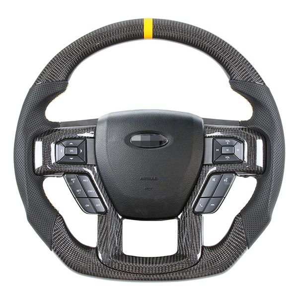 Roda de direção de fibra de carbono personalizada para Ford Raptor F150 Racing Wheel Car Acessórios