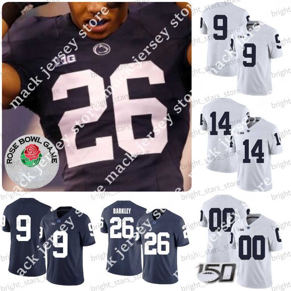 American College Football Wear Custom Penn State 26 Saquon Barkley Football Jersey 2 Marcus Allen 88 Mike Gesicki 11 Micah Parsons Trace