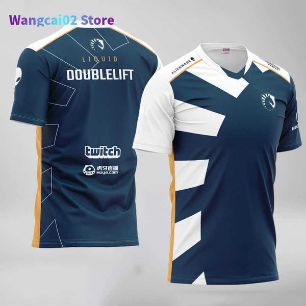 Erkek Tişörtleri Takım Sıvı Taktik Oyuncu Jersey Süper Kahraman Takımı Üniforma LOL CSGO DOTA2 T-Shirt Erkek Kadınlar Özel Kimlik Doublelif Tee T Shirt 020723H