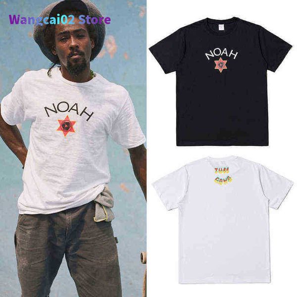 Herren Hoodies Sweatshirts 2020AW Star NOAH T-Shirt Männer Frauen Sommer Streetwear Mode Lässige Baumwolle Schwarz Weiß NOAH Top Tees T-Shirts 020723H