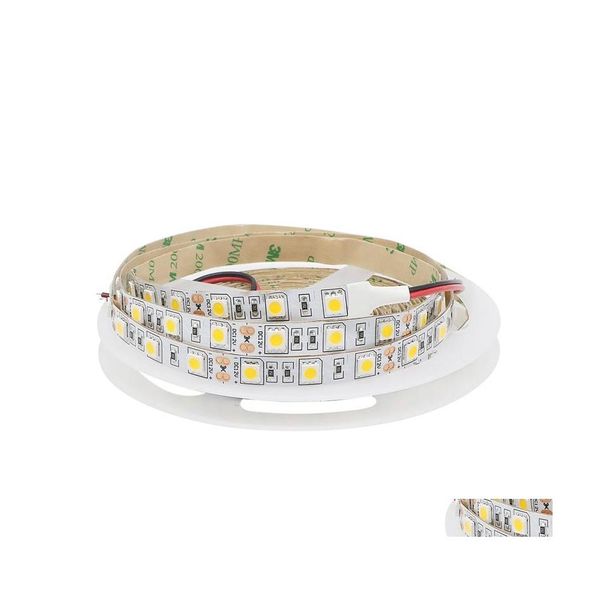 LED-Streifen, Streifenlicht, 5050 SMD, 60 LEDs/m, nicht wasserdicht, bernsteinfarbenes flexibles Klebeband für Auto, Signal, Drop-Lieferung, Beleuchtung, Urlaub, DHDNT