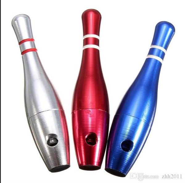 Tubo in alluminio metallico Vogue Bowling Pipe Portasigarette Piccolo tubo pratico portatile gratuito