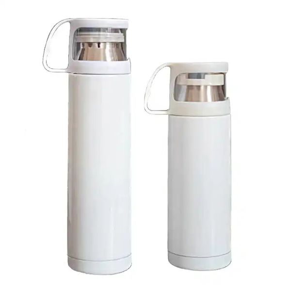 12 onças de 17 oz de caneca de caneca de caneca em branco garrafa de água em branco aço inoxidável viagens térmicas a vácuo Flask Thermo Water Bottle Tea Chepars Copes com tampas