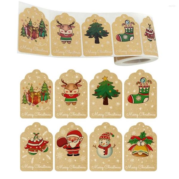 Geschenkpapier 300 Stück Weihnachtsaufkleber Scrapbooking Navidad Pegatinas Adesivi Noel Dekoration Aufkleber für Kinder DIY Paket Dekor