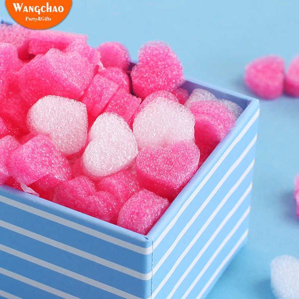 Confezione regalo 50 Buah/Tas Hadiah Fluffy Mud Clay Pink Heart Love Beads Busa Strip Slime DIY Pernikahan Nikmat Kotak Bunga Filler 0207