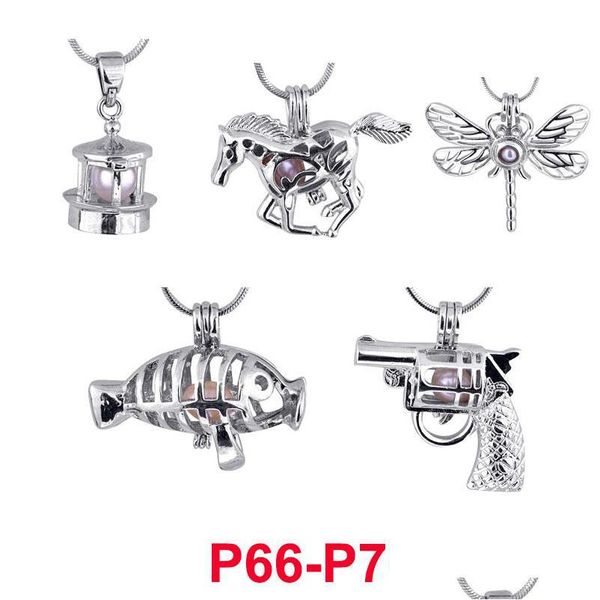 Medaillons Mode 300 Stile Liebe Perlenkäfige Anhänger für Halskette Armband DIY Schmuckherstellung Hohle offene Perlen Charms Drop Dhgarden Dhfkd