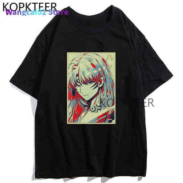 T-shirt maschile fresche demone sesshomaru inuyasha yokai t-shirt anime giapponese anime harajuku ullzang t-shirt divertente tees maschio 020723h