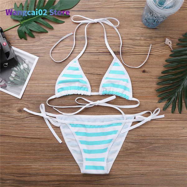 Bras Setler Sevimli Kawaii Japon Anime Style Stripe Lingerie Set Strip Strip Tie Cosplay lolita iç çamaşırı bikini sütyen ve külot seti külot 020723h