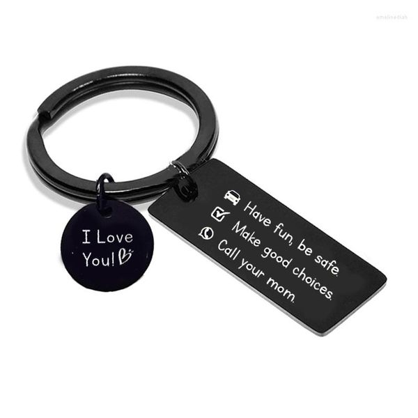 Keychains Drive Safe Keychain To Son Daughter From Mom Have Fun Be Call Your Gifts For Driver Graduation