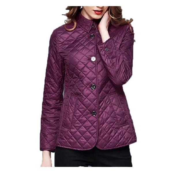 Дизайнерские женские куртки Модные английские длинные пальто из хлопка Тонкая куртка в британском стиле Клетчатые стеганые парки с подкладкой Черный красный Многоцветный Азиатский размер S-3XL Оптовая продажа