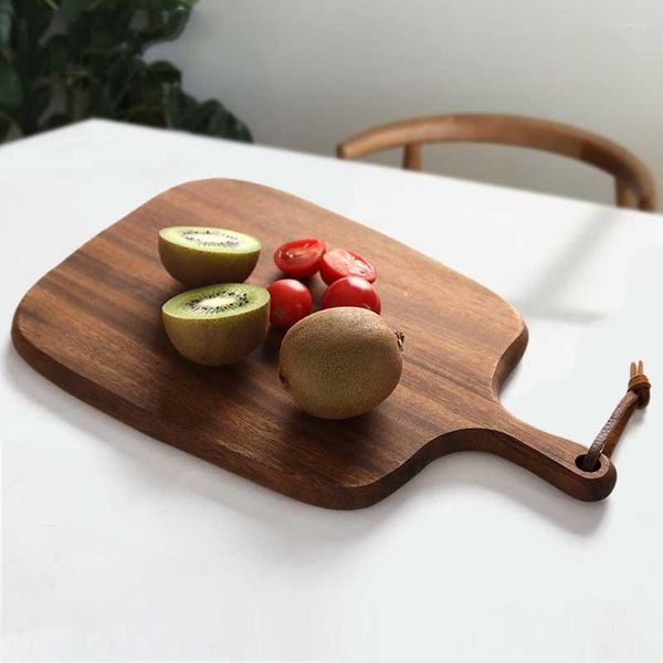 Teller Natürliche Massivholz Tablett Ergänzung Obst Snack Brot Dessert Teller Lagerung Halter Küche Organizer Holz Schneidebretter