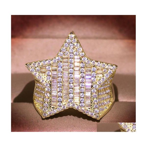 Smart Ringe Hip Hop Vintage Modeschmuck 925 Sterling Silber Princess Cut White Topaz CZ Diamant Frauen Ehering Ring Geschenk Drop D Dhvgo