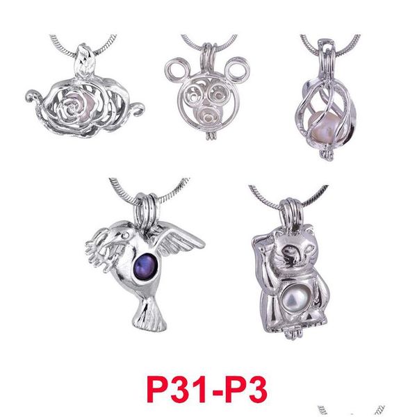 Medaglioni 300 disegni per la tua scelta Gabbie per medaglioni Desiderio d'amore Perle di perle / Gemme Montature di perle di ostriche Cage Drop Delivery Jewelr Dhgarden Dhatw