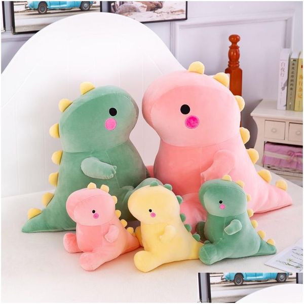 Animali di peluche ripieni Nuovi giocattoli Simpatiche figurine di dinosauro Dl Bambole drago I bambini dormono con cuscino 22 cm Regali di consegna goccia Dhl1D