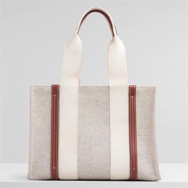 Borsa a tracolla con stampa a lettere a righe Borse per la spesa di grande capacità Borsa a mano casual giapponese in tela da donna330m