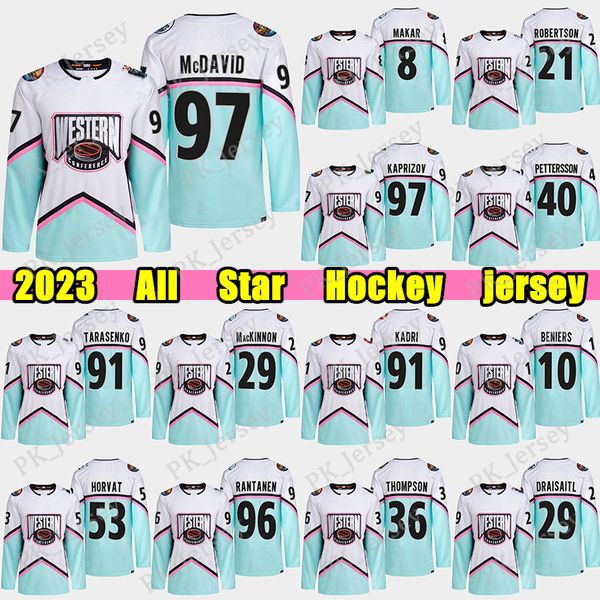2023 All Star Conference Western Hockey''nHl Jersey Connor McDavid Kirill Kaprizov Cale Makar Matty Beniers Jason Robertson Logan Thompson Nathan