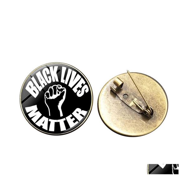 Spille Spille I Can't Breathe Black Lives Matter Protest Time Gem Badge Pins Button Coat Jacket Collar Pin Jewelry Drop Delivery Dhwgd