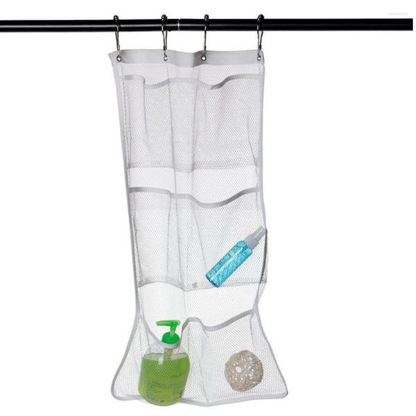 Scatole portaoggetti Top 6 tasche Vasca da bagno Doccia Vasca da bagno Hanging Mesh Biancheria intima Giocattoli Spazzolino Poliestere Organizer Articoli vari Caddy Bag