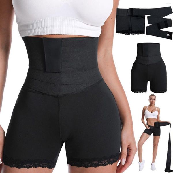 Shapers Women Shapers Alta cintura Treinador de controle Bulfeter Slimming Rouphe Corpo Shaper Elastic Web Bandagem Bandagem Bolsa de espartilho Shapewear