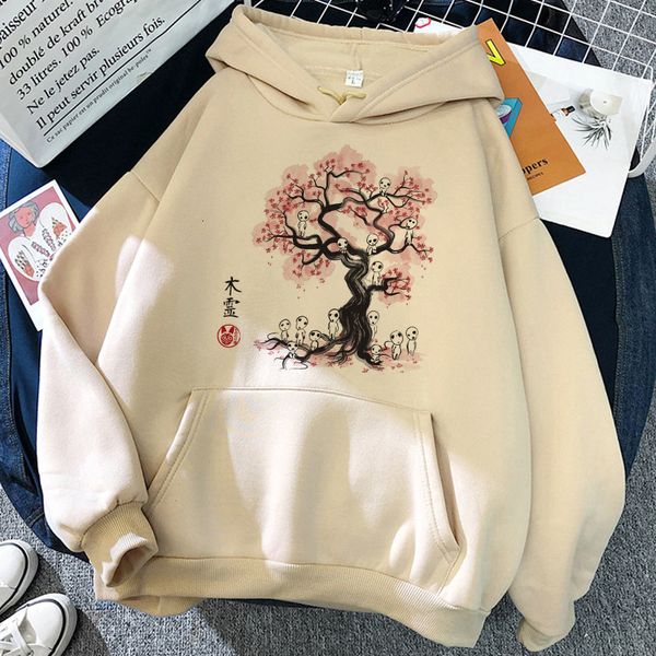 Con felpa con cappuccio da donna Studio Ghibli Totoro Anime Giappone Funny Cartoon Hoodie Women Spirited Away Away Miyazaki Hayao Selda della felpa con cappuccio grafico degli anni '90 230207