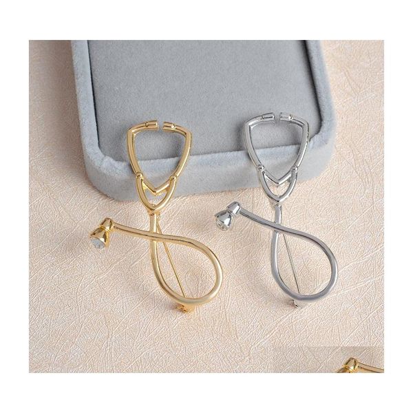 Spille Spille Infermiera Registrato Battito Cardiaco Stetoscopio Spilla Spilla Distintivo Rn Nursery Regalo di Laurea 307C3 Drop Delivery Jewelry Dhyjp