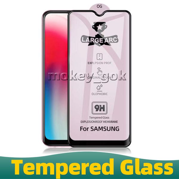 3D gehärtetes Glas für Samsung Galaxy A01 A11 A21 A315G A41 A51 5G A61 A71 5G A81 A91 A11S A21S A501 S21FE A04 A60S Telefon-Displayschutz