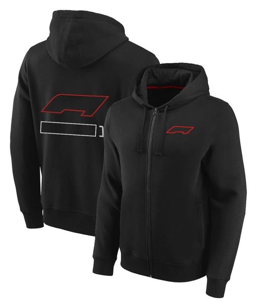 Formula 1 İkonik Hafif Ceket Siyah F1 Zip Hoodie 2023 Mens Fashion Street Sweatshirt Kadınlar Spor Uzun Kollu Jersey