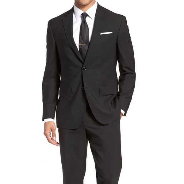 Мужские костюмы Blazers 3pcsset Mens Pants Classic Business Gentleman Formal Groom Wedding Dress Plus Size Solid Men Clothing 230207