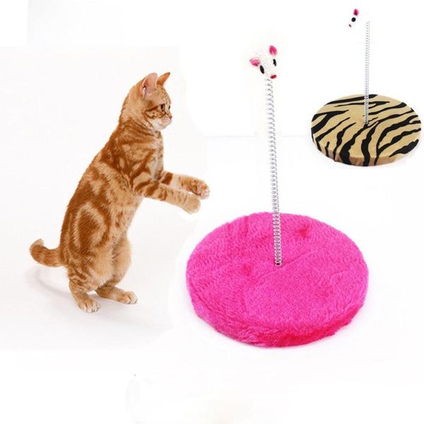 Cat Toys Scratcher Interactive Scratch Board Mouse Ball Toy Protezione dei mobili Carta ondulata Artiglio graffiante per animali domestici divertente