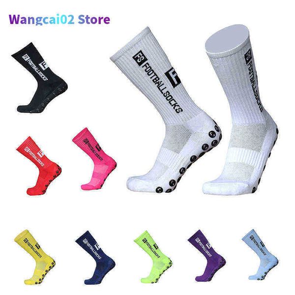 Meias masculinas Novo estilo meias de futebol redonda Sile Sucção Grip Grip Anti Slip Soccer Socks Sports Homens Mulheres Baseball Rugby Socks 020723H