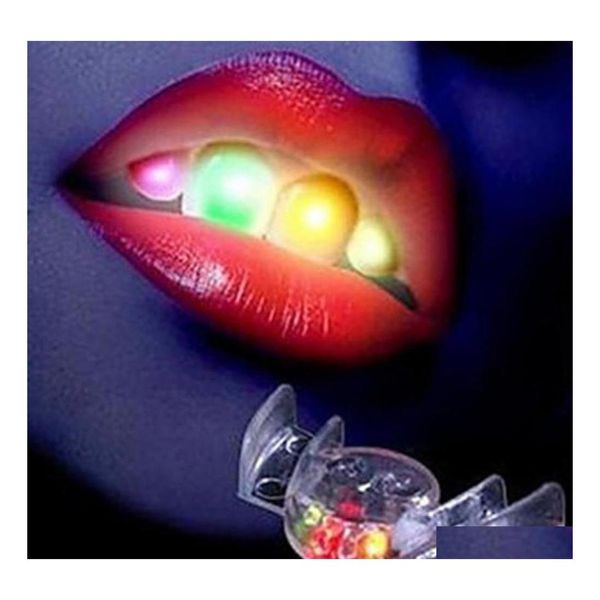Новизное освещение светодиодное украшение на Хэллоуин Светящие зубы цветовые светильники. Друзья поставляют детские игрушки Рождество Mticolor RGB D DH5FD
